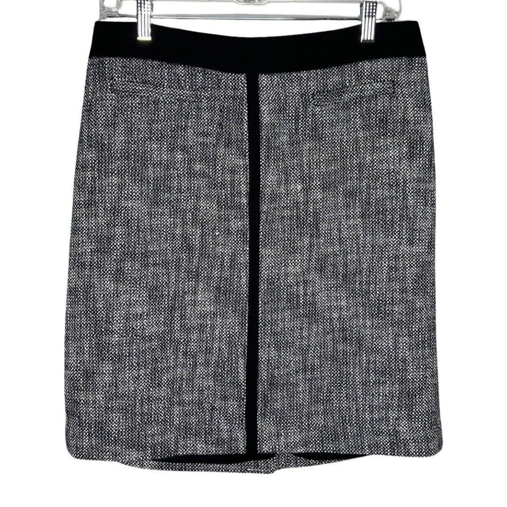 Talbots Skirt Womens 10 Petite Black Tweed Pencil Skirt Straight Preppy‎ Office